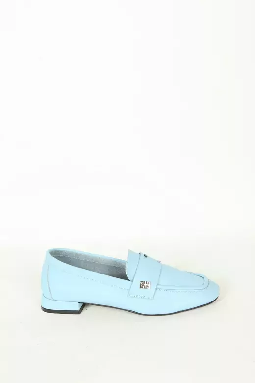 Kadın Deri Babet Mavi