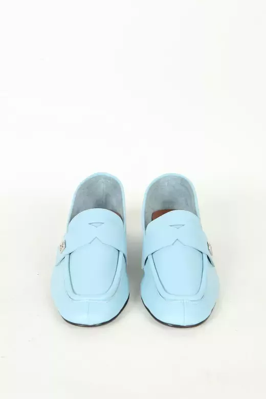 Kadın Deri Babet Mavi