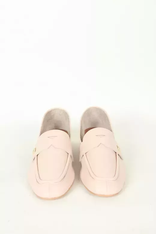 Kadın Deri Babet Mavi