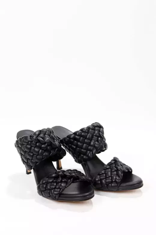 Bottega Beyaz Topuklu Terlik