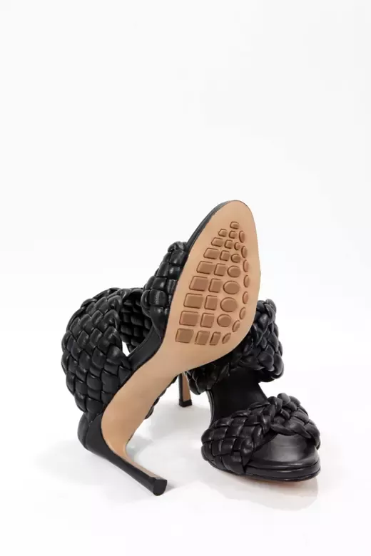 Bottega Beyaz Topuklu Terlik