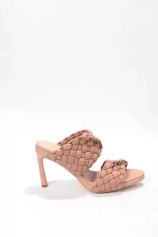 Bottega Beyaz Topuklu Terlik