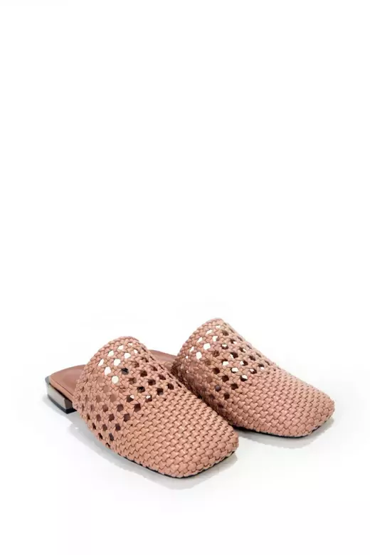 Kadın Taba Örgülü Terlik