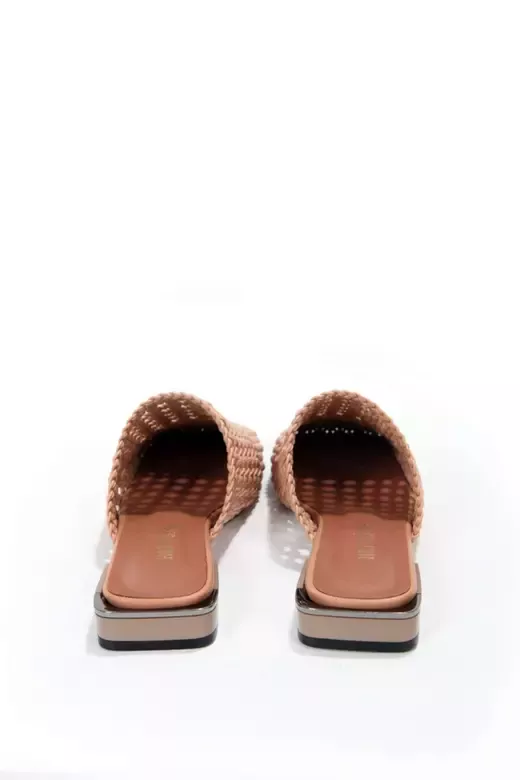 Kadın Taba Örgülü Terlik