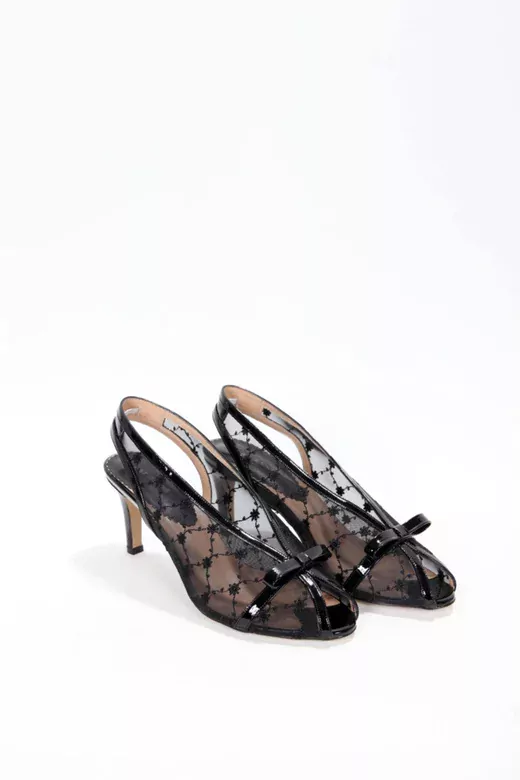 Kadın Bej Rugan Tül Toka Detaylı Ayakkabı