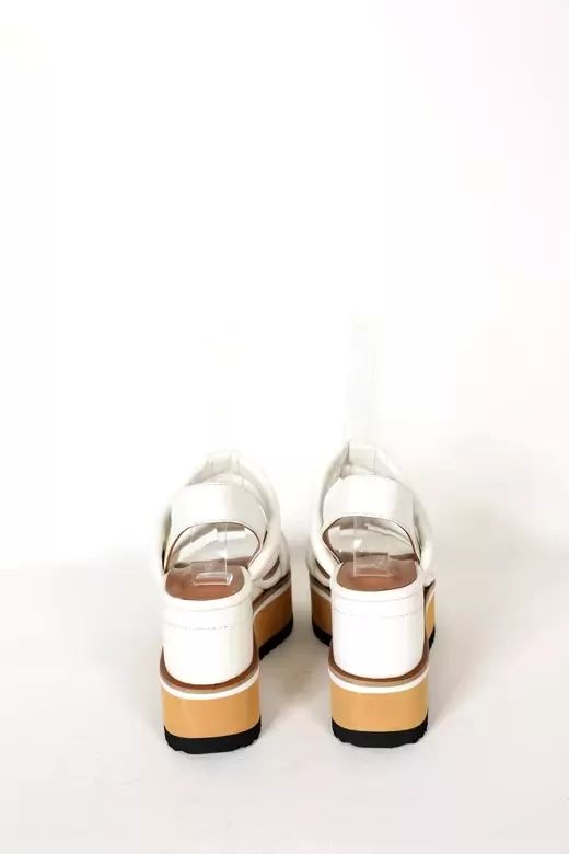 Dolgu Topuklu Hakiki Deri Sandalet