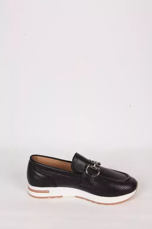 Kadın Siyah Hakiki Deri Loafer