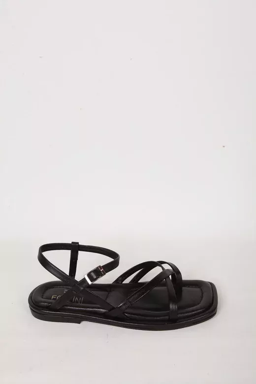 Kadın Siyah Hakiki Deri Sandalet