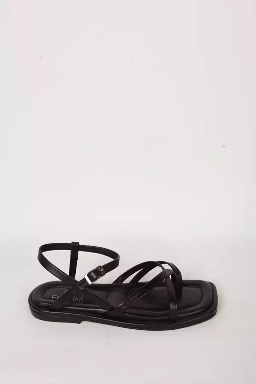 Kadın Siyah Hakiki Deri Sandalet