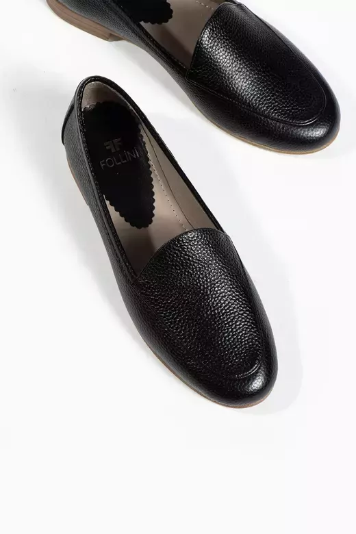 Kadın Hakiki Deri Babet Siyah