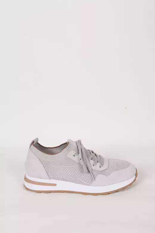 Kadın Buz Mavisi Hakiki Deri Sneaker Spor Ayakkabı