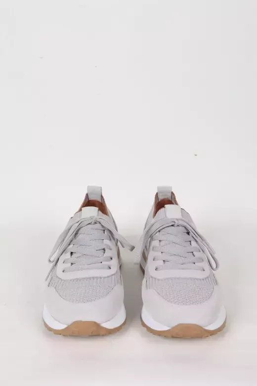 Kadın Buz Mavisi Hakiki Deri Sneaker Spor Ayakkabı