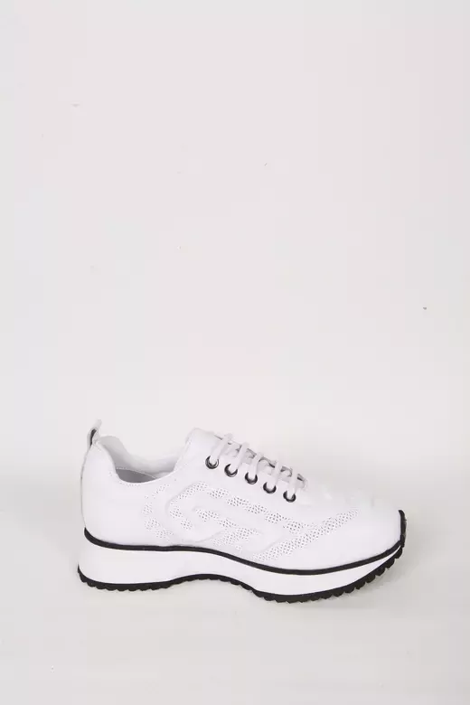 Kadın Beyaz Hakiki Deri Sneaker Spor Ayakkabı