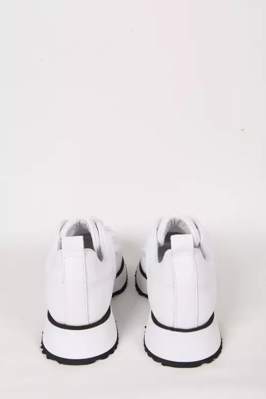 Kadın Beyaz Hakiki Deri Sneaker Spor Ayakkabı