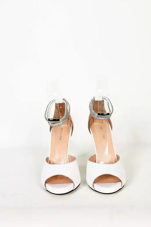 Kadın Hakiki Deri Topuk Detaylı Ayakkabı