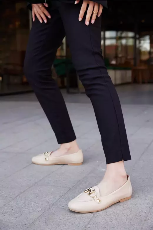 Kadın Ten Rengi Hakiki Deri Babet