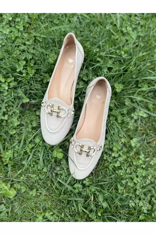 Kadın Ten Rengi Hakiki Deri Babet