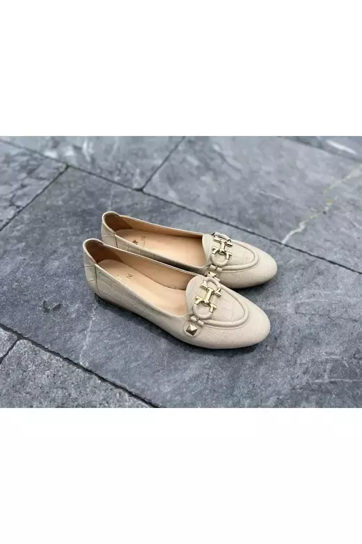 Kadın Ten Rengi Hakiki Deri Babet