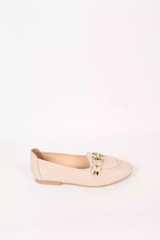 Kadın Ten Rengi Hakiki Deri Babet