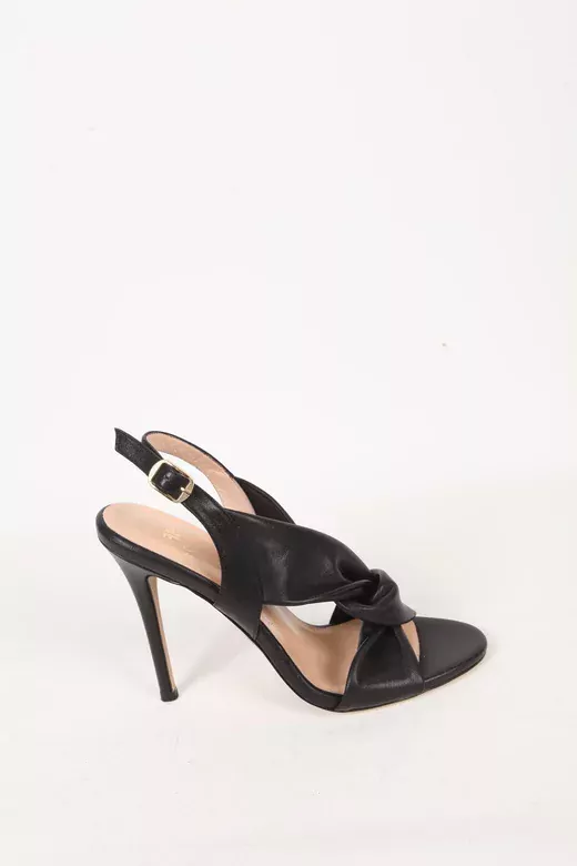 Kadın Deri Ayakkabı Topuklu Siyah