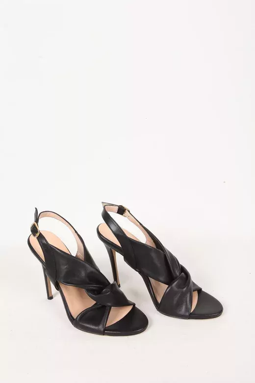Kadın Deri Ayakkabı Topuklu Siyah