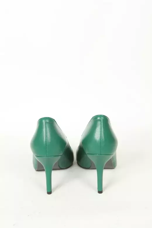 Kadın Yeşil Hakiki Deri Stiletto