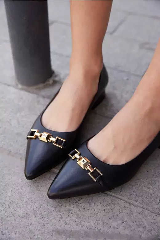 Kadın Deri Babet Siyah