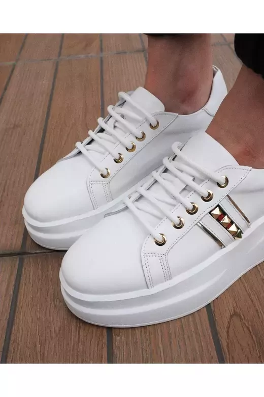 Kadın Deri Sneaker Beyaz