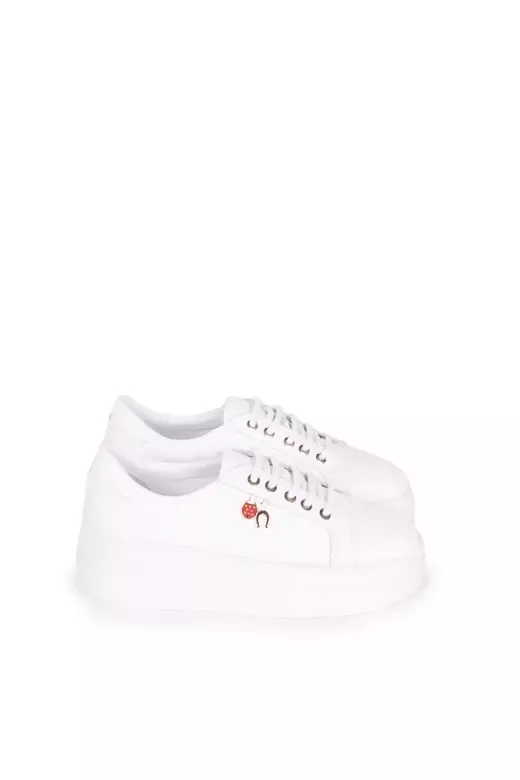 Kadın Hakiki Deri Aksesuar Detaylı Sneaker