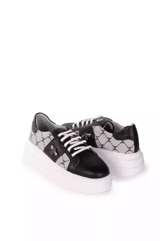 Kadın Hakiki Deri Aksesuar Detaylı Sneaker