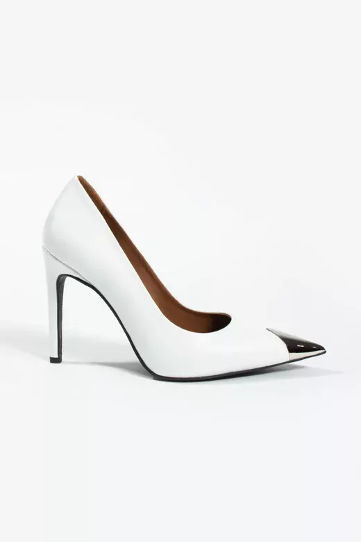 Kadın Deri Stiletto Burun Detaylı