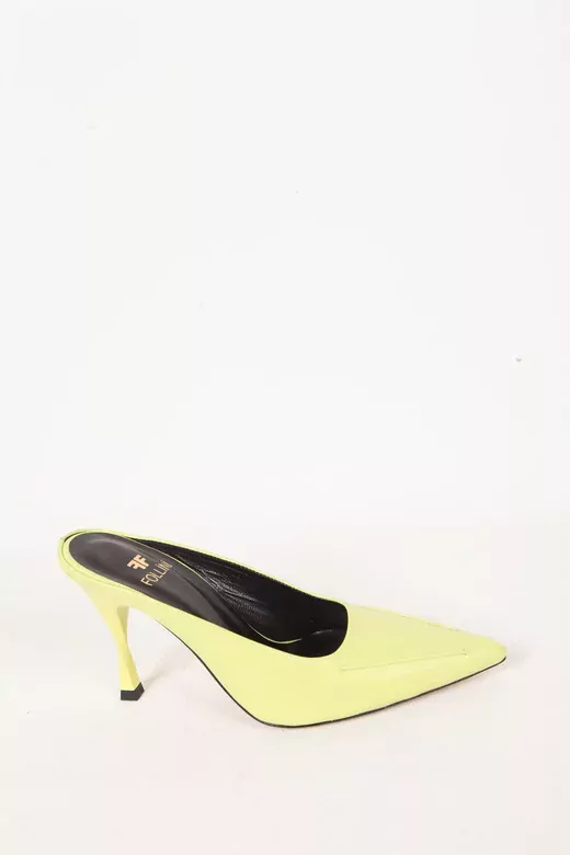 Kadın Siyah Hakiki Deri Topuklu Terlik