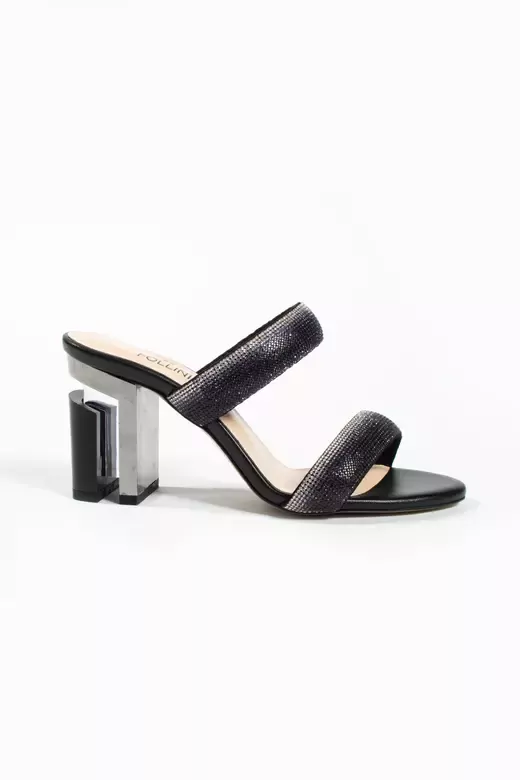 Kadın Hakiki Deri Taş Ve Topuk Detaylı Terlik