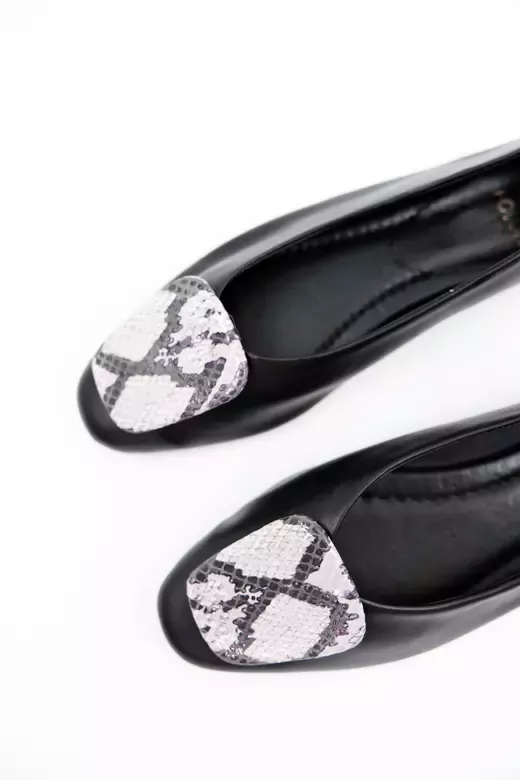 Kadın Hakiki Deri Babet Siyah