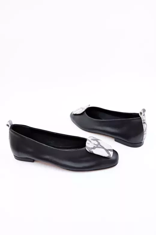 Kadın Hakiki Deri Babet Siyah