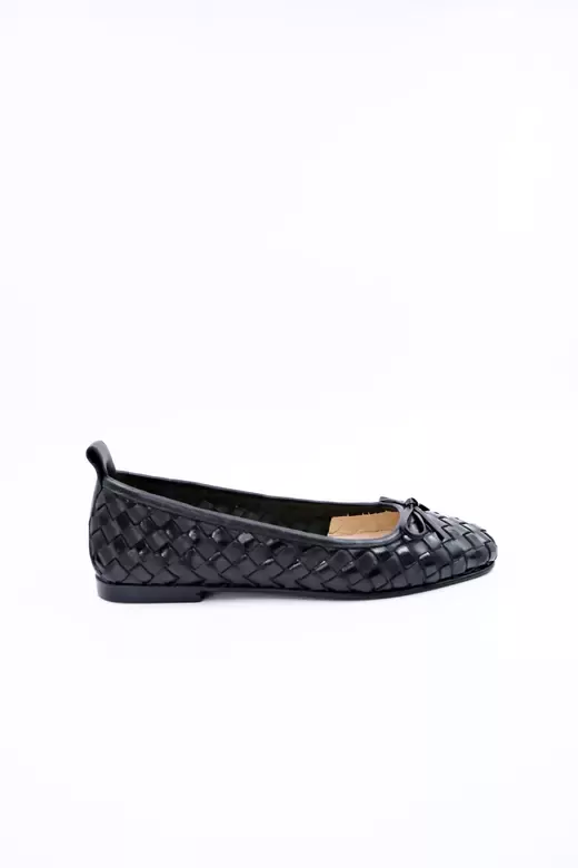 Kadın Hakiki Deri Babet Siyah