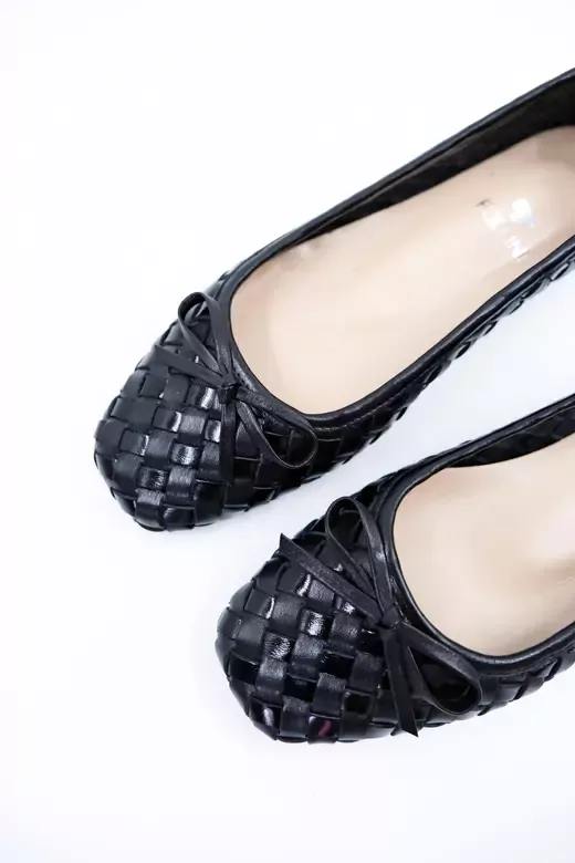 Kadın Hakiki Deri Babet Siyah