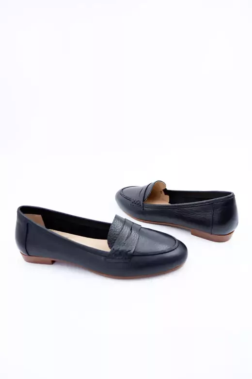 Kadın Hakiki Deri Babet Siyah