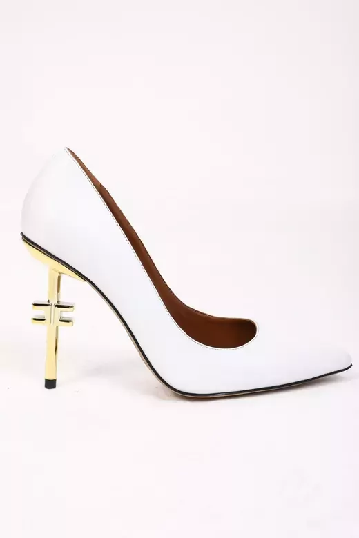 Kadın Deri Stiletto Gold