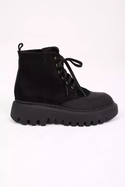 Kadın Siyah Deri Bot