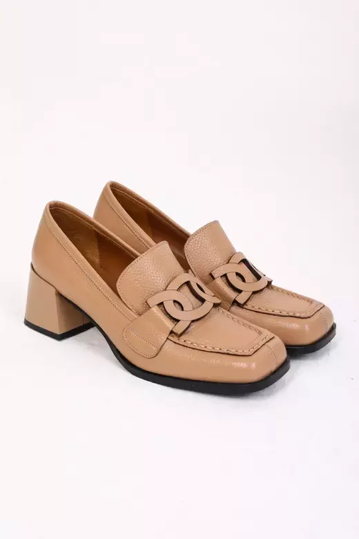 Kadın Camel Deri Klasik Ayakkabı