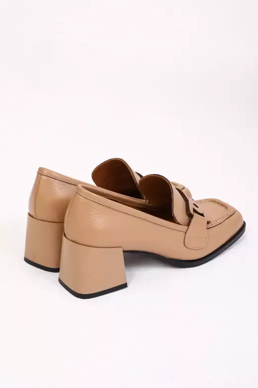 Kadın Camel Deri Klasik Ayakkabı