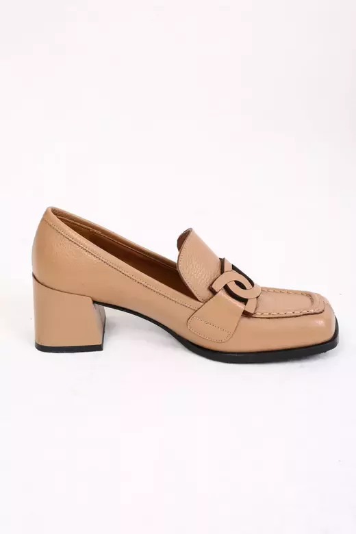 Kadın Camel Deri Klasik Ayakkabı