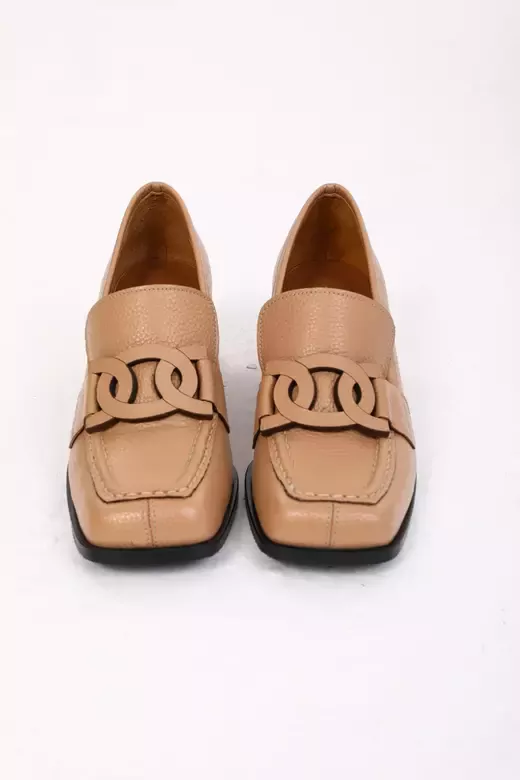 Kadın Camel Deri Klasik Ayakkabı