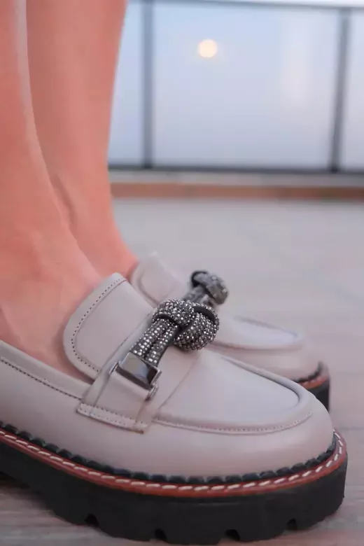 Kadın Taba Loafer Aksesuar Detaylı