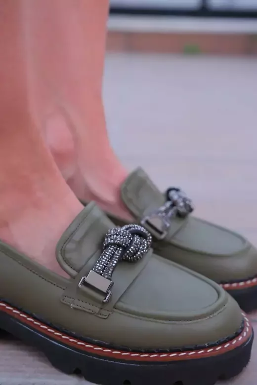 Kadın Taba Loafer Aksesuar Detaylı
