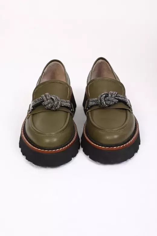 Kadın Taba Loafer Aksesuar Detaylı