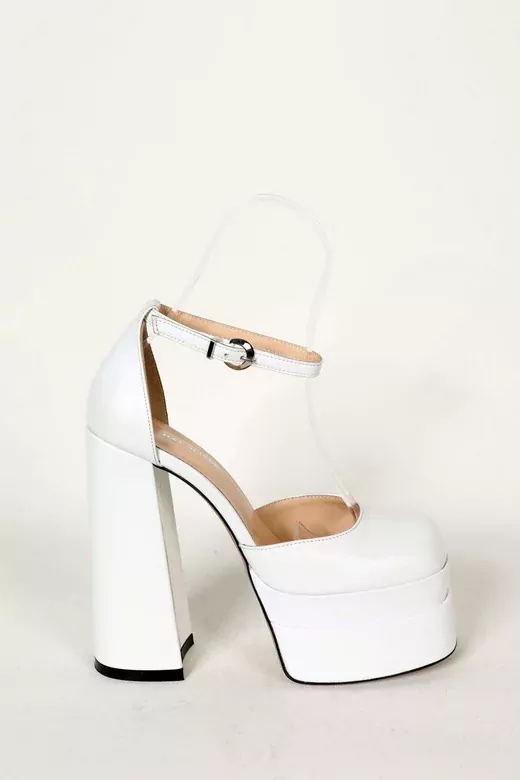 Kadın Fuşya Saten Platform Topuklu Abiye Ayakkabı