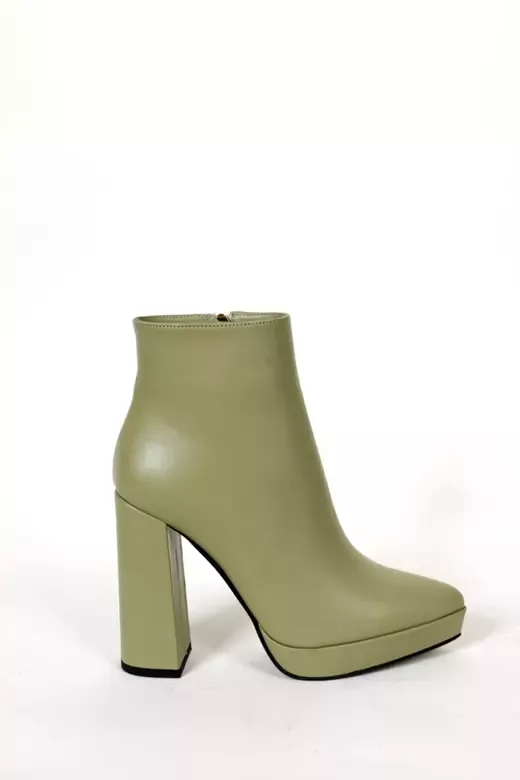 Kadın Bej Hakiki Deri Platform Bot