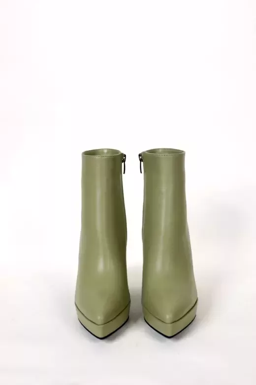 Kadın Bej Hakiki Deri Platform Bot